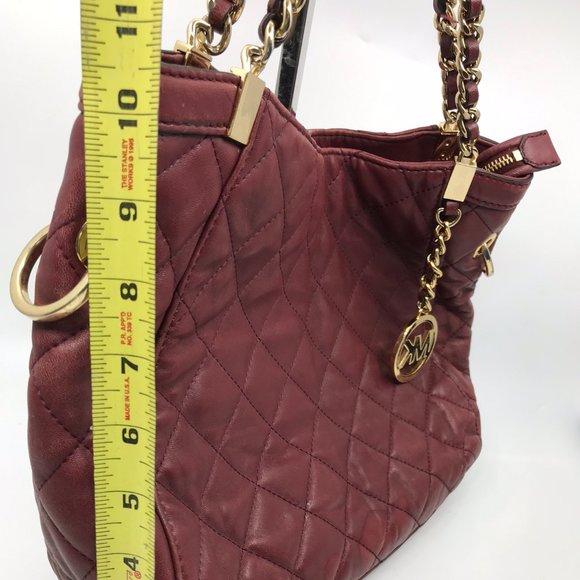 Michael Kors Brown Quilted Leather Shoulder Bag - Picture 3 of 8